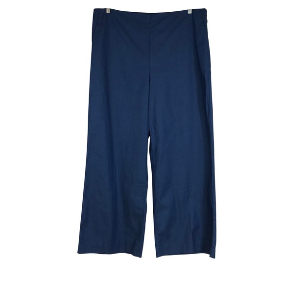 Ann Taylor Other - Ann Taylor Blue Wide Leg Trousers Side Zip Career Pants Size 18 32605013